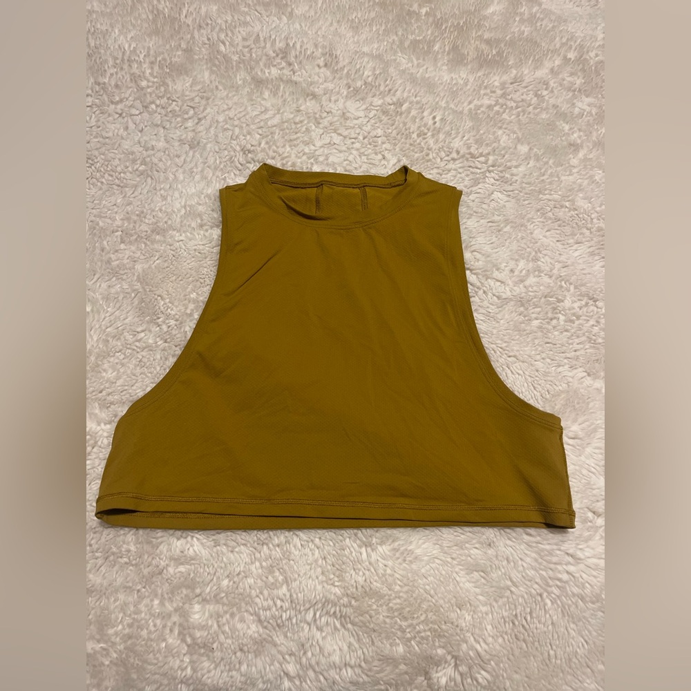 Lululemon Muscle Love Crop Tank Top Tough Gold Spice Sz 6